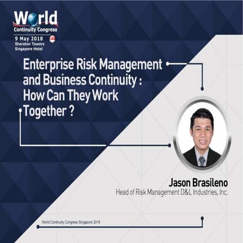 Enterprise Risk Management and Business Continuity: How Can They Work Togethe...