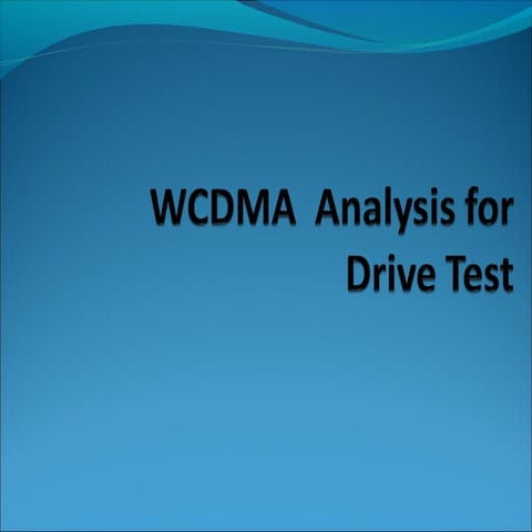 Wcdma dt analysis using TEMS Investigation