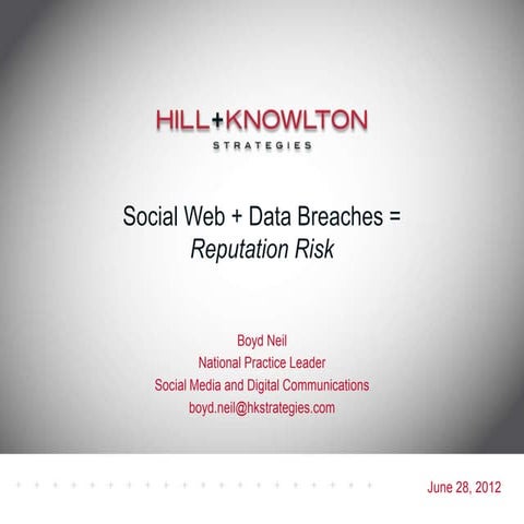 Data Breaches and the Social Web