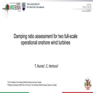 Damping ratio assessment for two full-scale operational onshore wind ...