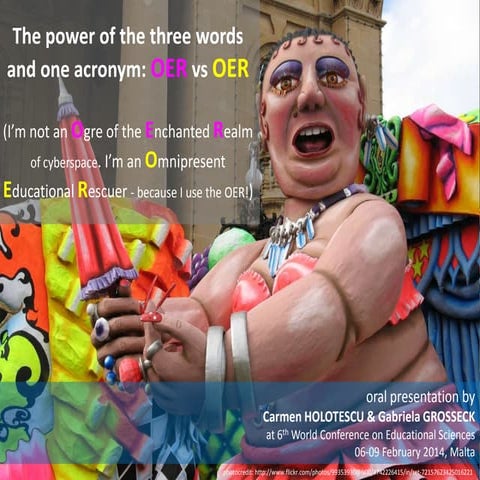 The power of the three words and one acronym: OER vs OER