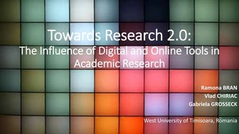 Towards Research 2.0: The Influence of Digital and Online Tools in Academic R...