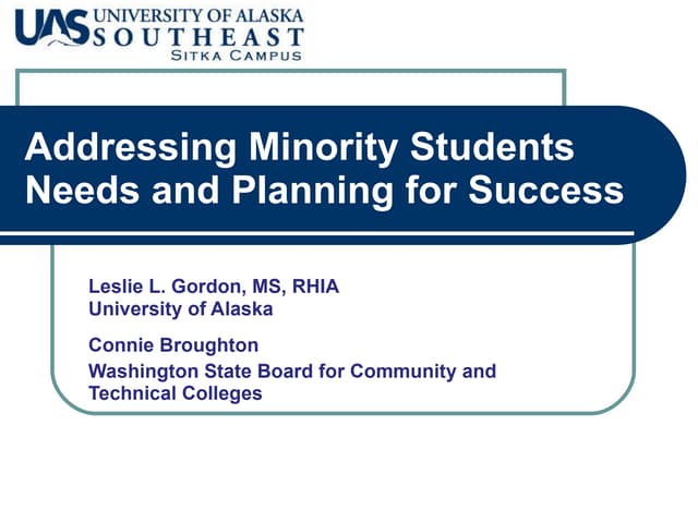 Wcet Addressing Minority Student Needs