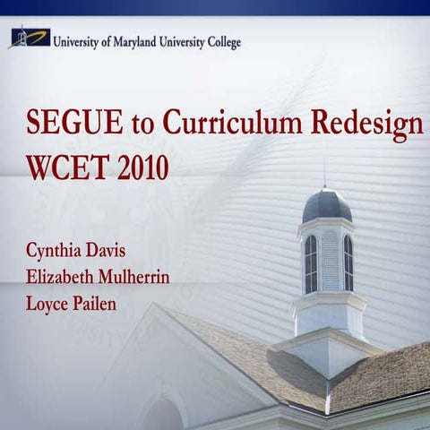 2010 SEGUE to Curriculum Design