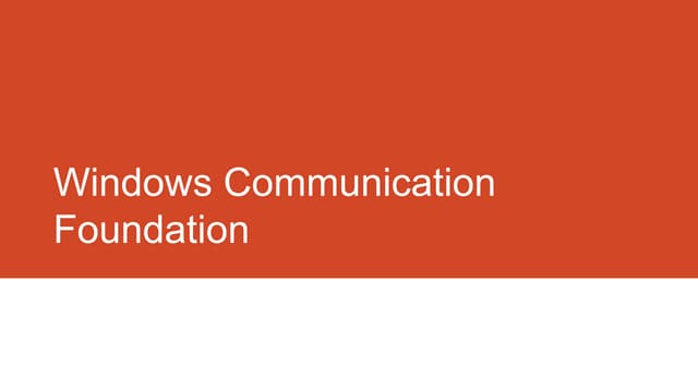 Windows Communication Foundation