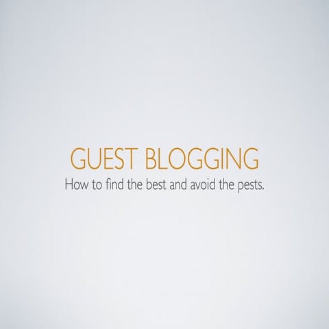 WordCamp Fayetteville Guest Blogging Presentation