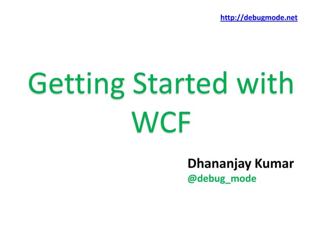 WCF  for begineers