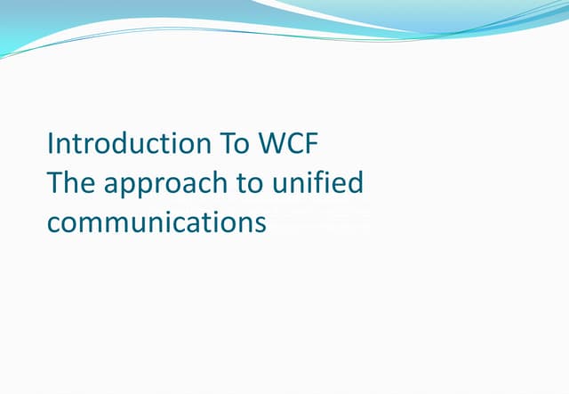Introduction to WCF