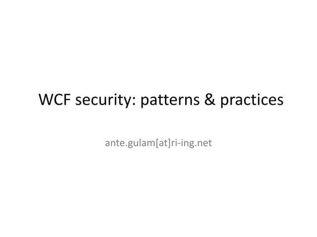 WCF Security, FSec