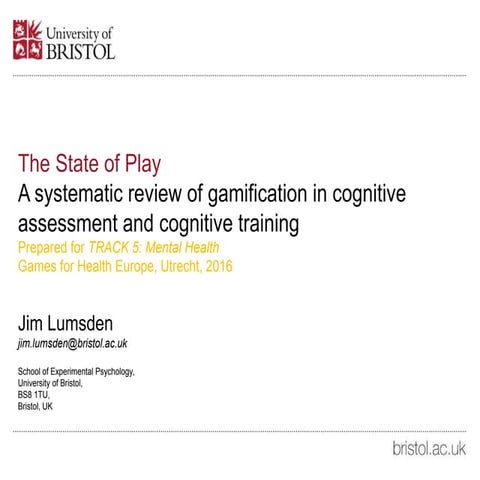 Gamification of cognitive assessment and cognitive training: A systematic rev...