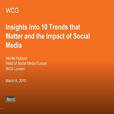 Insights into 10 Trends that Matter and the Impact of Social Media