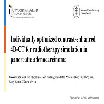 Individually Optimized Contrast-Enhanced 4D-CT for Radiotherapy Simulation in...