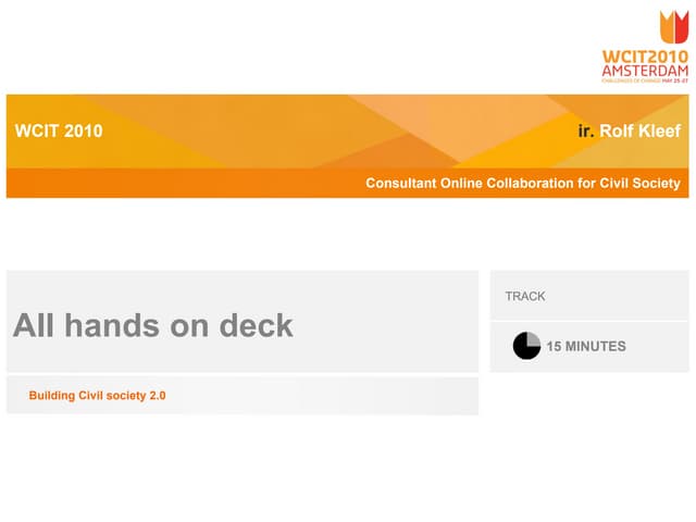 All hands on deck: building civil society 2.0