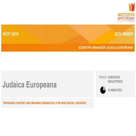 WCIT 2010  Dov Winer