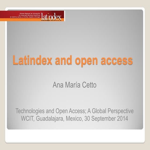 Latindex and Open Access