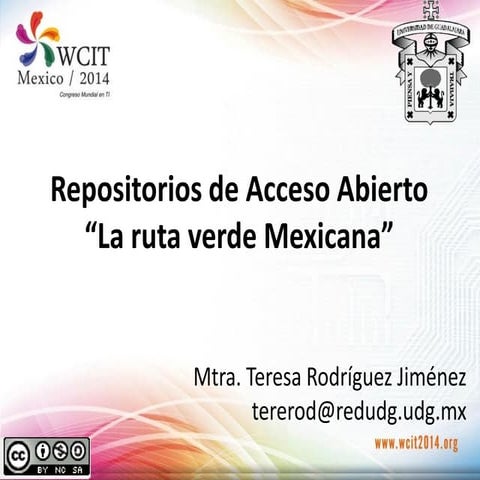 Repositorios de Acceso Abierto "La ruta verde Mexicana"