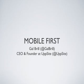 Mobile First - WCJ 2012