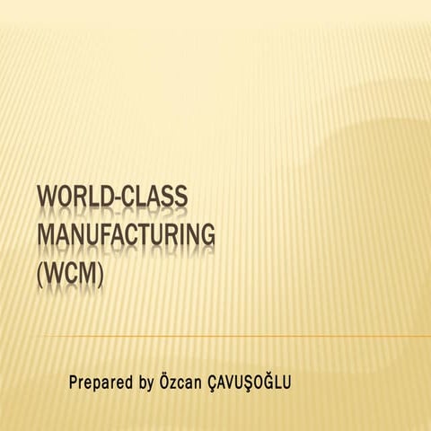 WCM (World Class Manufacturing)
