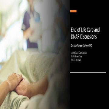 End of life care in palliative and supportive care patients | PPTX