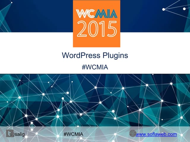 WordCamp Miami 2015 beginner course plugins