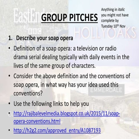 Soap Opera Trailer Pitch