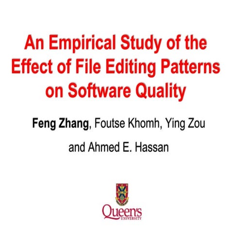 An Empirical Study of the Effect of File Editing Patterns on Software Quality