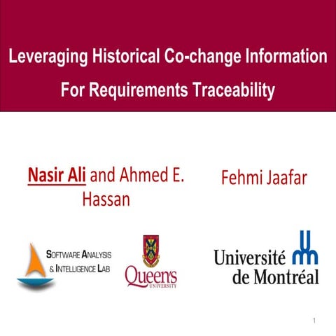 Leveraging Historical Co-change Information for Requirements Traceability