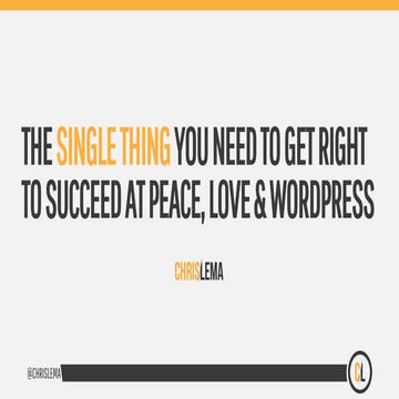 Succeeding in the WordPress Ecosystem