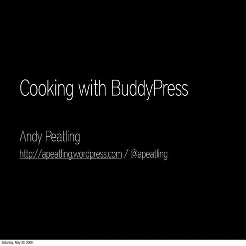 BuddyPress @ WordCamp SF 2009