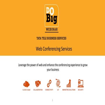 Do Big Webinar: Why web conferencing works for your business? 