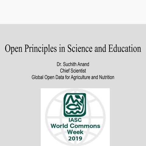 Open Principles in Science and Education