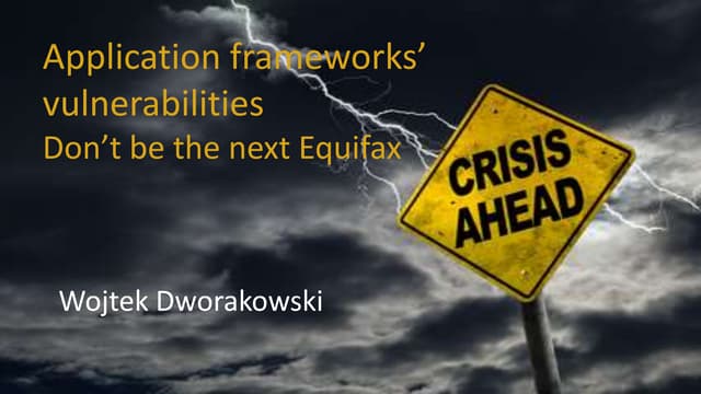 [OWASP Poland Day] Application frameworks' vulnerabilities