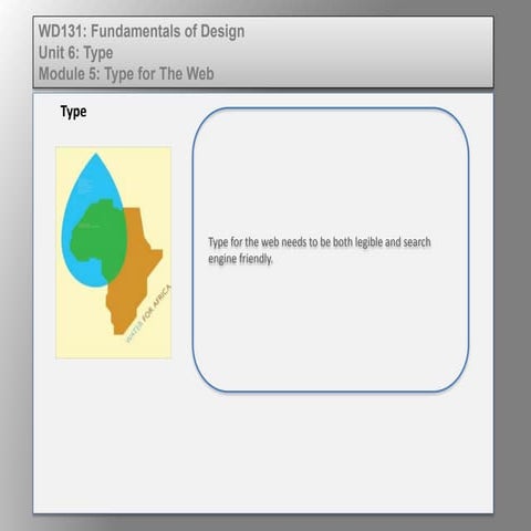 Wd131 unit 6 module 5 type for the web 