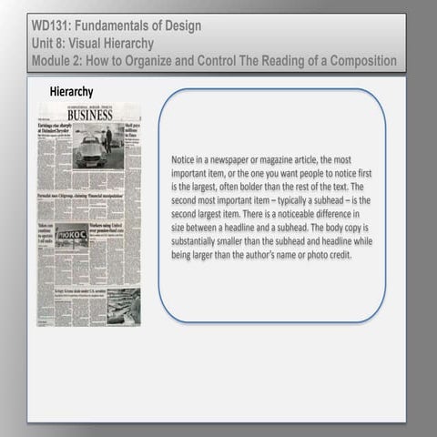 Wd131 unit 8 module 2 how to organize and control 
