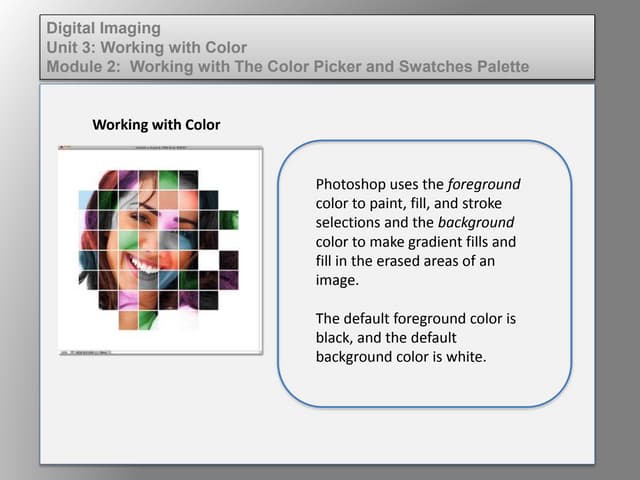 Wd133 unit 3 module 2 working with the color picker and swatches palette