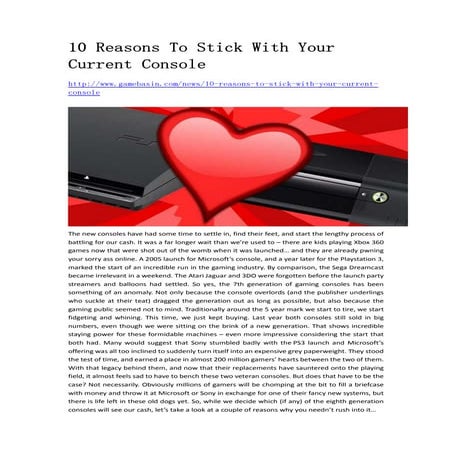10 reasons to stick with your current console   www.gamebasin.com