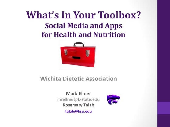 What's In Your Toolbox? Social Media and Apps for Dietitians