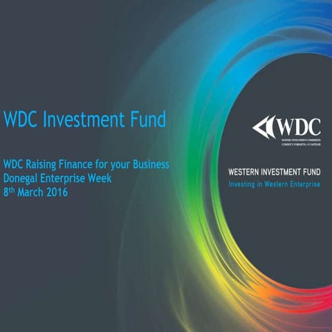 Western Development Commission - Raising Finance Donegal Business Week