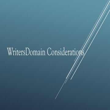 WD considerations etiquette