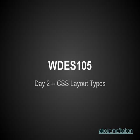Approaches to CSS Layout | PPTX