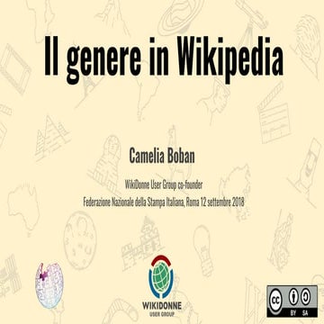WDG -  Il genere in Wikipedia