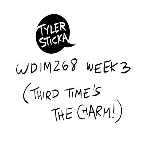 WDIM268 Week 3 (Summer 2009)