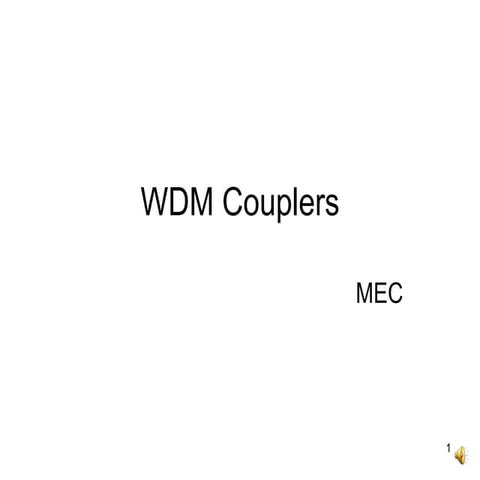 Wdm couplers