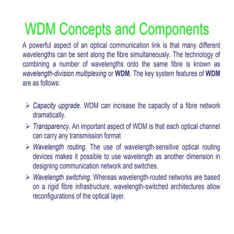 Wdm passive components