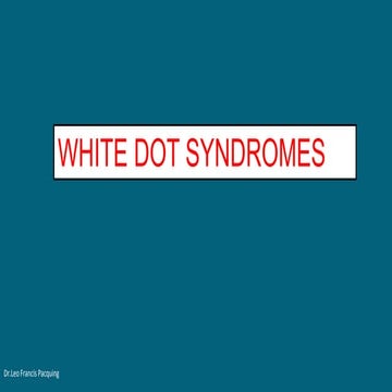 White dot syndrome