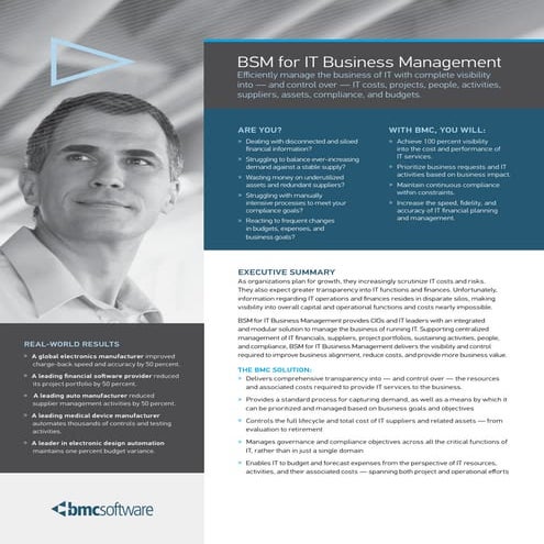 Bsm for it business management