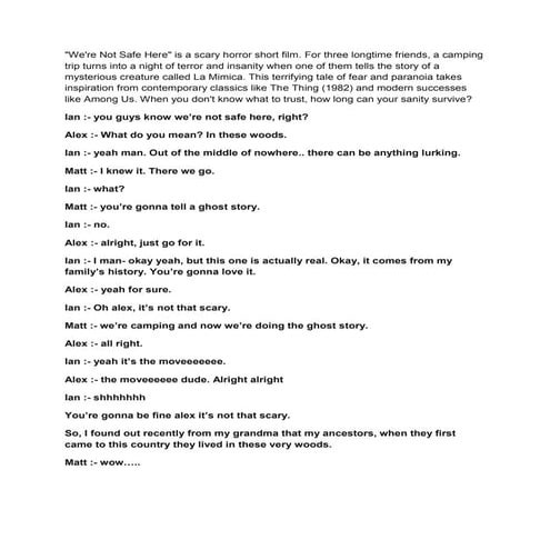 We are not saffe here