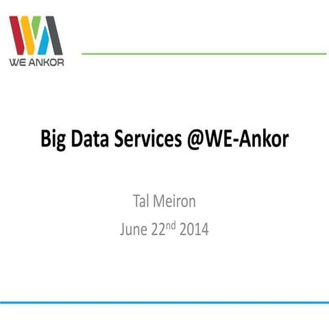 WE ANKOR at Big Data Everywhere, Tel Aviv, Israel
