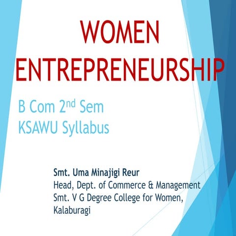 Women Entrepreneurship - Concept