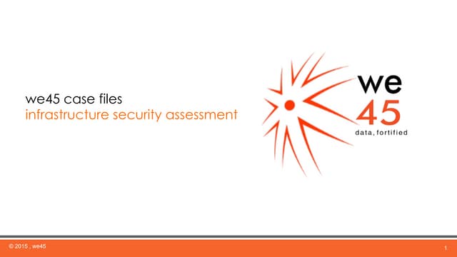 we45 - Infrastructure Penetration Testing with LeanBeast Case Study
